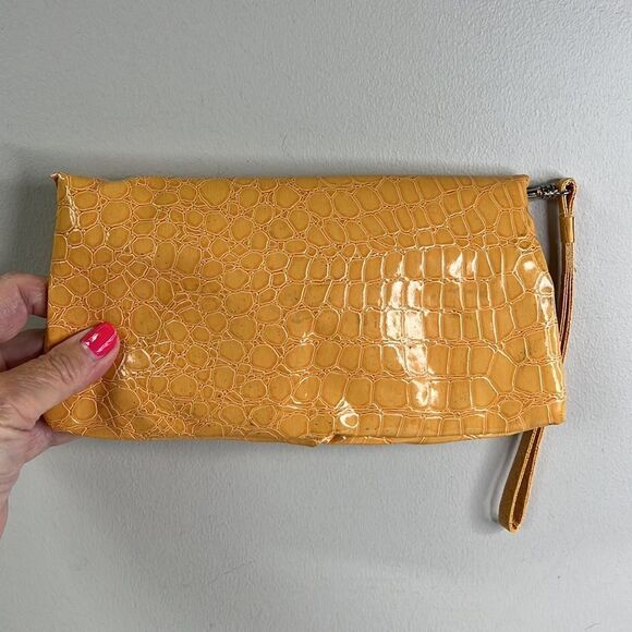 Main Street Collection Orange/Gold Clutch/Wristlet - Picture 2 of 6